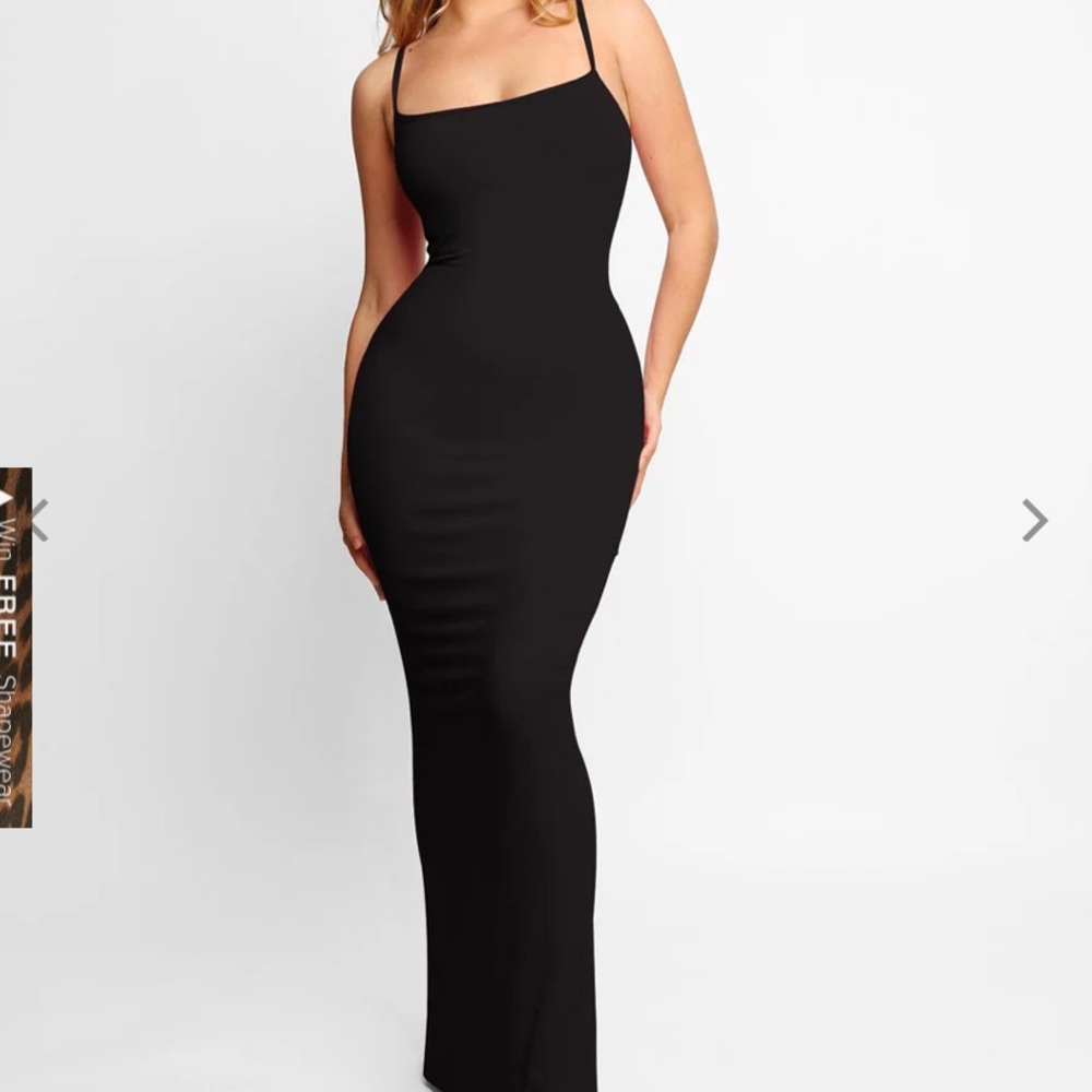 SKIMS Black Maxi Dress